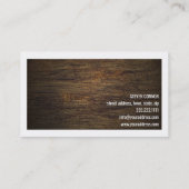 Houten Werken Houten Bord Ontwerp Grenzend Kaart Visitekaartje (Achterkant)