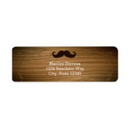 Houten Westerse Touw Snor Feest Adreslabels Etiket