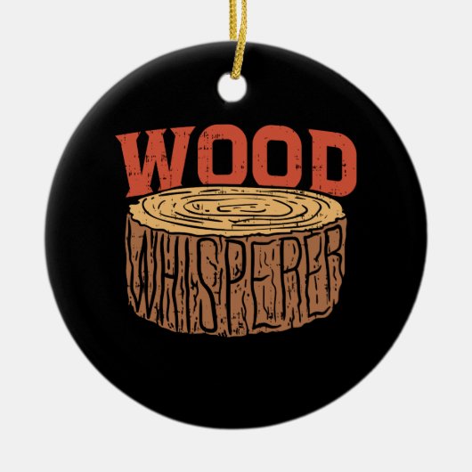 Houten whisker keramisch ornament (Voorkant)