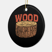 Houten whisker keramisch ornament (Links)