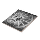 Houten wiel tegeltje (Zijkant)