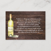 Houten Wijnfles display vrijgezellenfeest label Informatiekaartje (Voorkant)