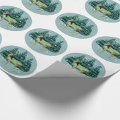  houten woud Deer Forest Wrapping Paper Cadeaupapier (Hoek)
