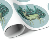  houten woud Deer Forest Wrapping Paper Cadeaupapier (Rol Hoek)