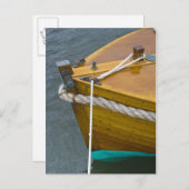 Houten Zeilboot in Water Briefkaart (Voorkant / Achterkant)