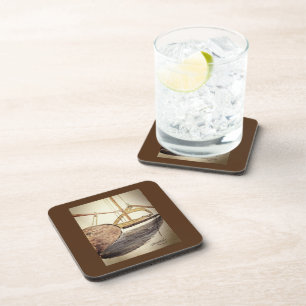 Houten zeilboot Schets - Hard plastic Onderzetter