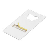 Houten zonlounger met matras creditkaart flessenopener (Voorkant Gekanteld)