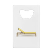 Houten zonlounger met matras creditkaart flessenopener (Achterkant)
