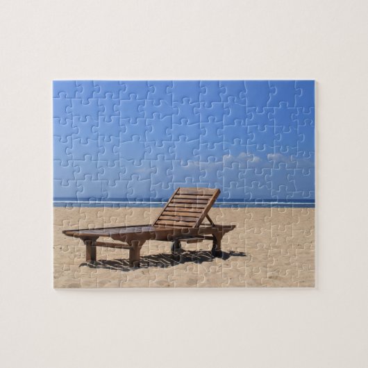 Houten zonnebank legpuzzel (Horizontaal)