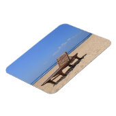 Houten zonnebank magneet (Linkerzijde)