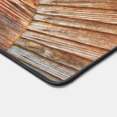 Houten zonnestralen bureaumat (Hoek)