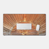 Houten zonnestralen bureaumat (Keyboard & Muis)