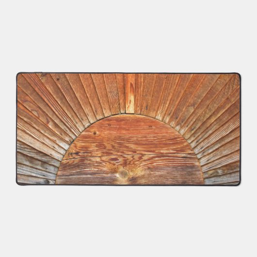 Houten zonnestralen bureaumat (Voorkant)