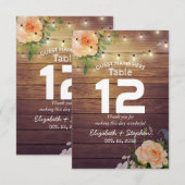 Houtenbloem Strijdlampjes Wedding Place Table No. Kaart (Voorkant / Achterkant)