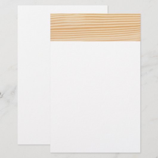 Houtenplank Briefpapier (Voorkant / Achterkant)