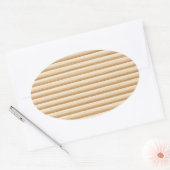 Houtenplankstrepen Ovale Sticker (Envelop)