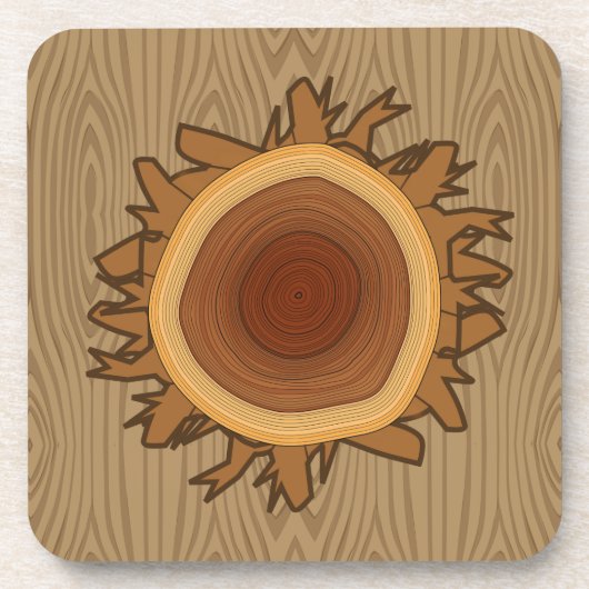 Houtenstoom Bier Onderzetter (Voorkant)
