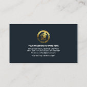 Houtextuur Gold Home Bulb-bedrading elektricien Visitekaartje (Achterkant)