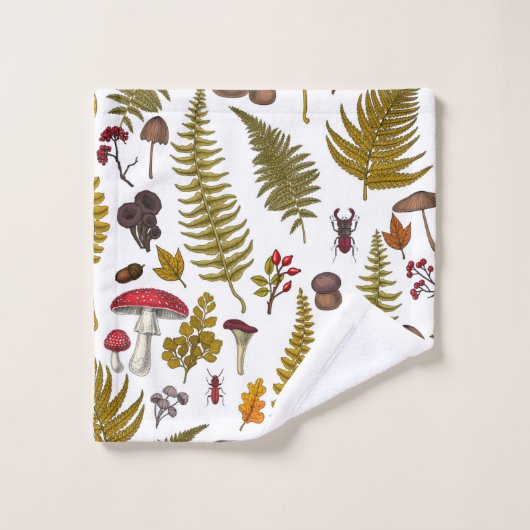 Houtflora en fauna 2 bad handdoek (Wasdoekje)