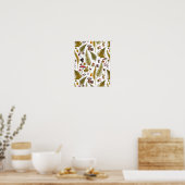 Houtflora en fauna 2 poster (Keuken)