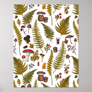 Houtflora en fauna 2 poster
