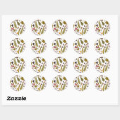 Houtflora en fauna 2 ronde sticker (Vel)