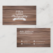 Houtfotografie met camera - Visitekaartje (Voorkant / Achterkant)