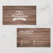 Houtfotografie met camera - Visitekaartje (Voorkant / Achterkant)