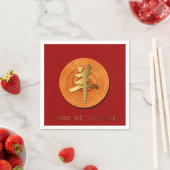 Houtgeit Ram Chinese Year Zodiapaper Napkin 2 Servetten (Insitu)