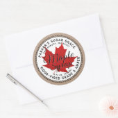 Houtgestookte Kraft Maple Syrup Label Red Maple Le (Envelop)