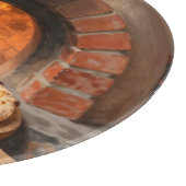 Houtgestookte Pepperoni Pizza Rustieke Italiaanse  Snijplank (Hoek)