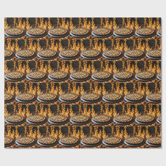 houtgestookte pizza cadeaupapier (Vlak)