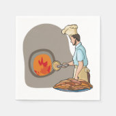 Houtgestookte Pizza Oven Chef Servet (Voorkant)