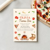 Houtgestookte Pizza Verjaardagsfeest Kaart