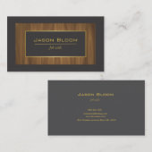 Houtgoud en zwart visitekaartje (Voorkant / Achterkant)