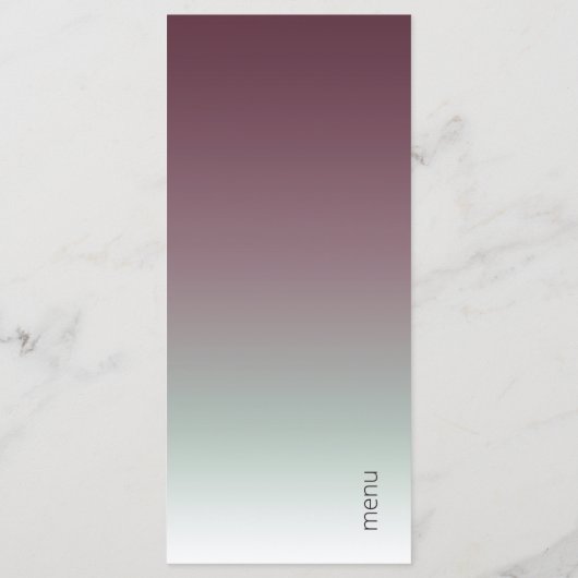 Houtgradiënt bruiloft Burgundy Mist ID741 Menu (Achterkant)