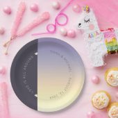 Houtgradiënt bruiloft Indigo Sunset ID741 Papieren Bordje (Feest)