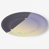 Houtgradiënt bruiloft Indigo Sunset ID741 Papieren Bordje (Gekanteld)