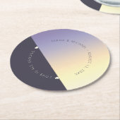 Houtgradiënt bruiloft Indigo Sunset ID741 Ronde Kartonnen Onderzetter (Gebogen)