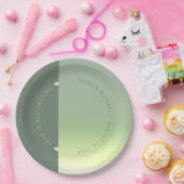 Houtgradiënt bruiloft Lentemweide ID741 Papieren Bordje (Feest)