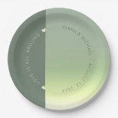 Houtgradiënt bruiloft Lentemweide ID741 Papieren Bordje (Voorkant)