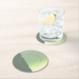 Houtgradiënt bruiloft Lentemweide ID741 Ronde Kartonnen Onderzetter
