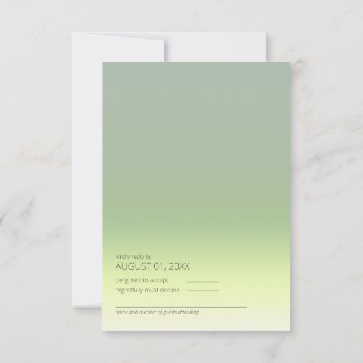 Houtgradiënt bruiloft Lentemweide ID741 RSVP Kaartje (Achterkant)