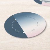 Houtgradiënt bruiloft Prussian Sky ID741 Ronde Kartonnen Onderzetter (Gebogen)