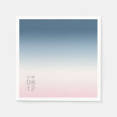 Houtgradiënt bruiloft Prussian Sky ID741 Servet (Voorkant)