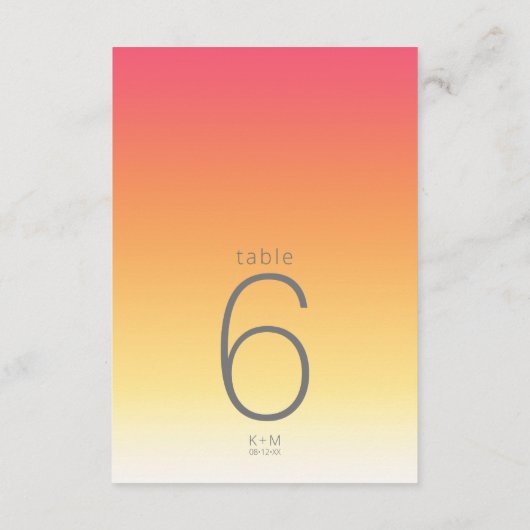 Houtgradiënt Weddentafel Hot Summer ID741 Kaart (Achterkant)