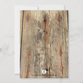 HOUTGRAINPATROON FOTO YUKON BIRTHDAY INVITATIE KAART (Achterkant)