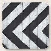 Houtgrijs Gedopt zwart en grijs patroon Bier Onderzetter (Voorkant)