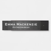 Houtgrijs zwarte aanpasbare Kantoor deurplaat Deurbordje (Voorkant)