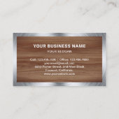 Houtgrijsstaal Handyman automatische reparatie Visitekaartje (Achterkant)